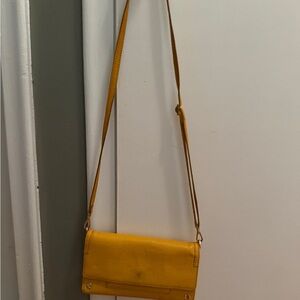 Hammitt Yellow Leather AJ Crossbody Bag